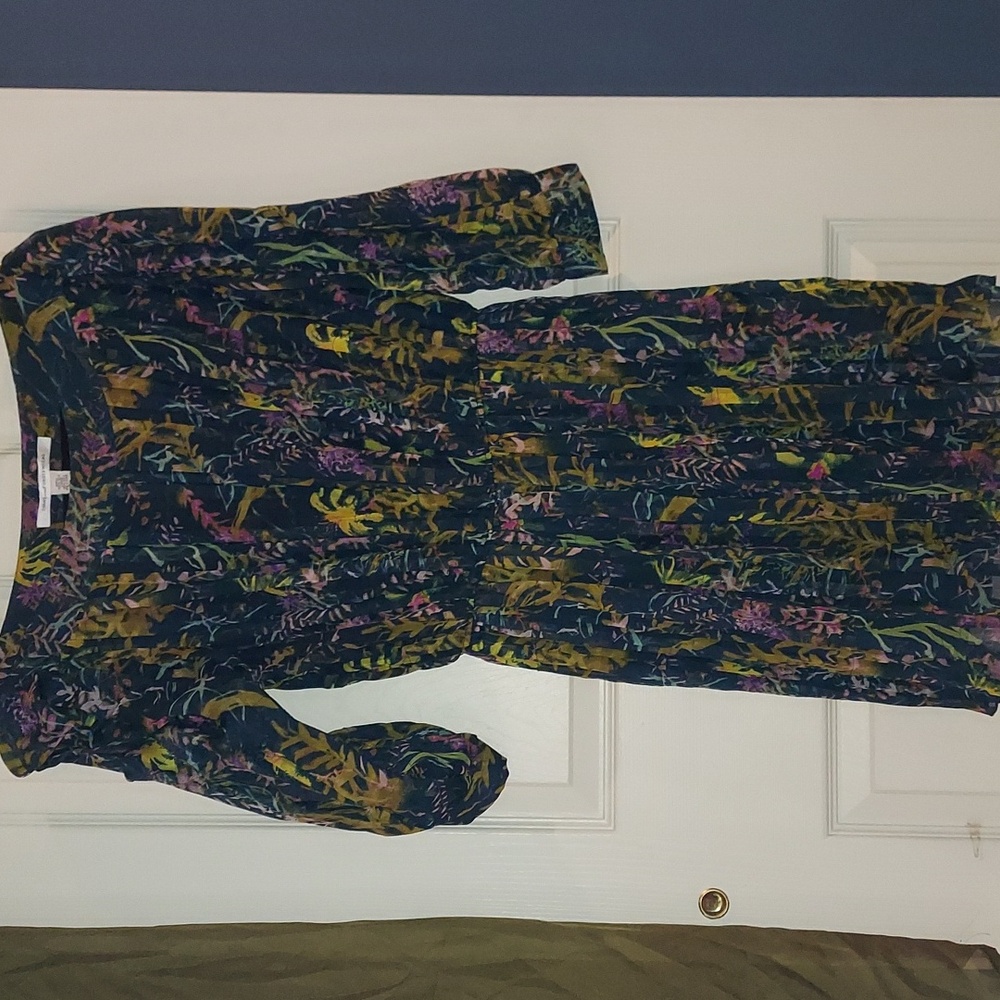 Diane‎ Von Furstenberg Pialla Printed Silk Chiffon Pleated Dress with belt 8